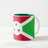 Tasse 2 Couleurs Drapeau du Burundi patriotique (Devant droit)