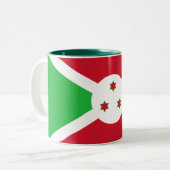 Tasse 2 Couleurs Drapeau du Burundi patriotique (Devant gauche)