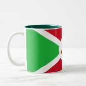 Tasse 2 Couleurs Drapeau du Burundi patriotique (Gauche)
