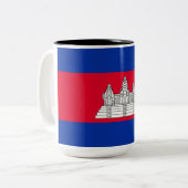 Tasse 2 Couleurs Drapeau du Cambodge (Devant gauche)