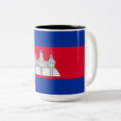 Tasse 2 Couleurs Drapeau du Cambodge (Devant droit)
