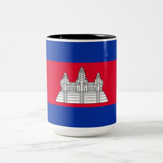 Tasse 2 Couleurs Drapeau du Cambodge (Centre)
