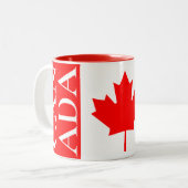 Tasse 2 Couleurs Drapeau du Canada (Devant gauche)
