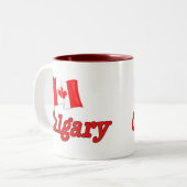 Tasse 2 Couleurs Drapeau du Canada - Calgary (Devant gauche)