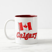 Tasse 2 Couleurs Drapeau du Canada - Calgary (Gauche)