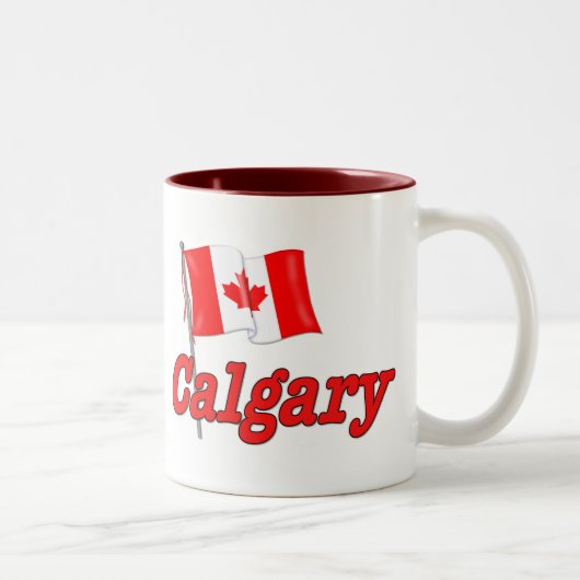 Tasse 2 Couleurs Drapeau du Canada - Calgary (Droit)