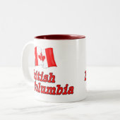 Tasse 2 Couleurs Drapeau du Canada - Colombie-Britannique (Devant gauche)