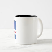 Tasse 2 Couleurs Drapeau du Cap-Vert (Devant droit)