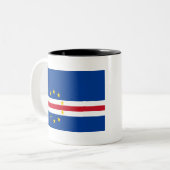 Tasse 2 Couleurs Drapeau du Cap-Vert (Devant gauche)