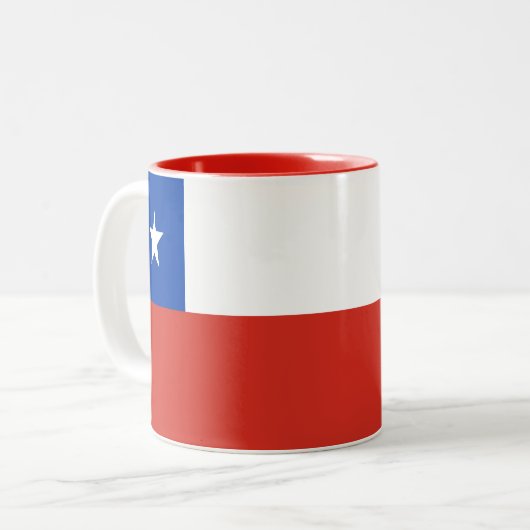 Tasse 2 Couleurs Drapeau du Chili (Devant gauche)
