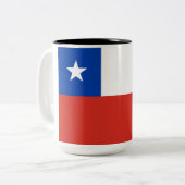 Tasse 2 Couleurs Drapeau du Chili (Devant gauche)
