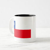 Tasse 2 Couleurs Drapeau du Chili (Devant gauche)