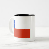 Tasse 2 Couleurs Drapeau du Chili (Devant gauche)