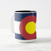 Tasse 2 Couleurs Drapeau du Colorado (Devant gauche)