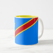 Tasse 2 Couleurs Drapeau du Congo Kinshasa (Devant droit)