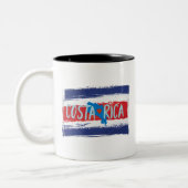 Tasse 2 Couleurs Drapeau du Costa Rica (Gauche)