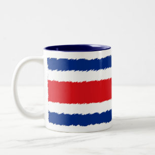 Tasse 2 Couleurs Drapeau du Costa Rica