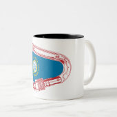 Tasse 2 Couleurs Drapeau du Dakota du Sud Escalade carabiner (Devant droit)