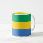 Tasse 2 Couleurs Drapeau du Gabon (Devant droit)