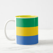 Tasse 2 Couleurs Drapeau du Gabon (Gauche)