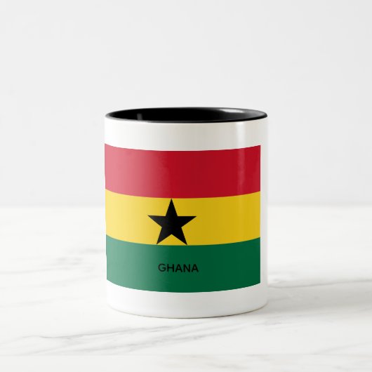Tasse 2 Couleurs Drapeau du Ghana (Centre)