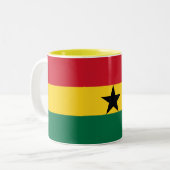 Tasse 2 Couleurs Drapeau du Ghana (Devant gauche)