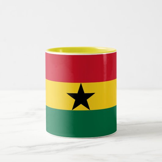 Tasse 2 Couleurs Drapeau du Ghana (Centre)