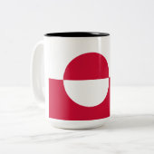 Tasse 2 Couleurs Drapeau du Groenland (Devant gauche)