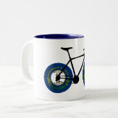 Tasse 2 Couleurs Drapeau du Kentucky à vélo (Devant gauche)