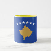 Tasse 2 Couleurs Drapeau du Kosovo (Centre)