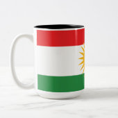 Tasse 2 Couleurs Drapeau du Kurdistan (Gauche)