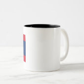 Tasse 2 Couleurs Drapeau du Laos (Devant droit)