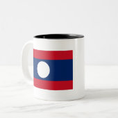 Tasse 2 Couleurs Drapeau du Laos (Devant gauche)