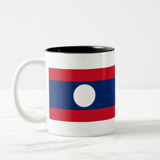 Tasse 2 Couleurs Drapeau du Laos (Gauche)