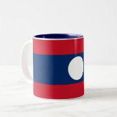 Tasse 2 Couleurs Drapeau du Laos (Devant gauche)