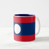 Tasse 2 Couleurs Drapeau du Laos (Devant droit)