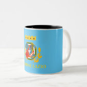 Tasse 2 Couleurs Drapeau du Latium (Italie) (Devant droit)