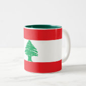 Tasse 2 Couleurs Drapeau du Liban (Devant droit)