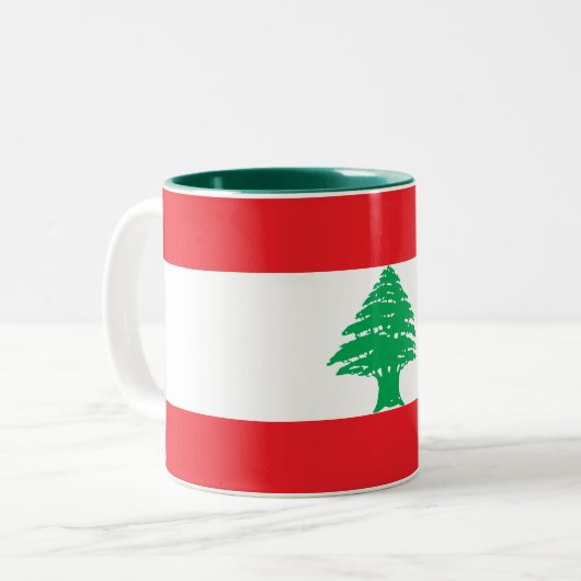 Tasse 2 Couleurs Drapeau du Liban (Devant gauche)