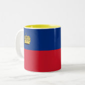 Tasse 2 Couleurs Drapeau du Liechtenstein (Devant gauche)