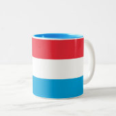 Tasse 2 Couleurs Drapeau du Luxembourg (Devant droit)
