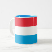 Tasse 2 Couleurs Drapeau du Luxembourg (Devant gauche)