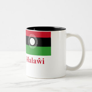 Tasse 2 Couleurs Drapeau du Malawi avec le nom dans le Chewa