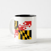 Tasse 2 Couleurs Drapeau du Maryland (Devant gauche)