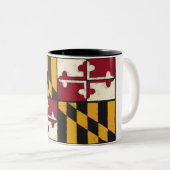 Tasse 2 Couleurs Drapeau du Maryland (Devant droit)