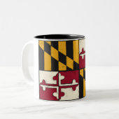Tasse 2 Couleurs Drapeau du Maryland (Devant gauche)