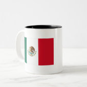 Tasse 2 Couleurs Drapeau du Mexique (Devant gauche)