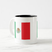 Tasse 2 Couleurs Drapeau du Mexique (Devant gauche)