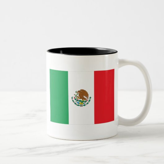 Tasse 2 Couleurs Drapeau du Mexique (Droit)