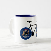 Tasse 2 Couleurs Drapeau du Michigan (Devant gauche)